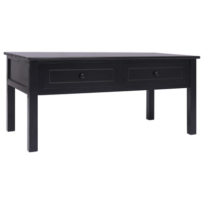 Coffee Table Black 100x50x45 cm Wood