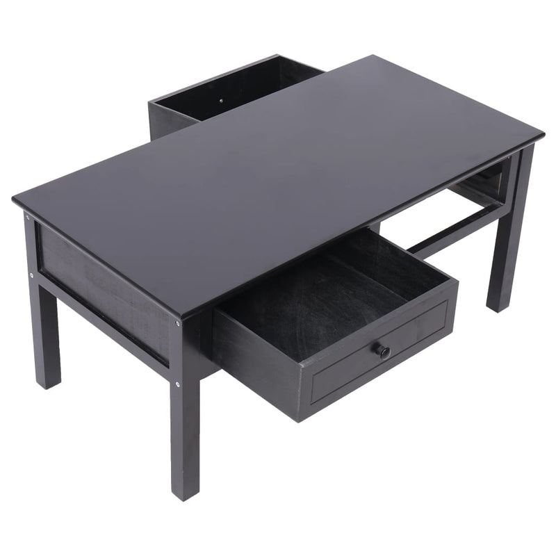 Coffee Table Black 100x50x45 cm Wood