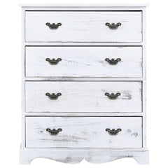 284180 vidaXL Drawer Cabinet White 60x30x75 cm Wood 2