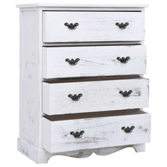 284180 vidaXL Drawer Cabinet White 60x30x75 cm Wood 3