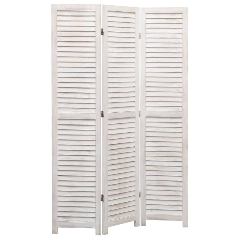 3-Panel Room Divider White 105x165 cm Wood