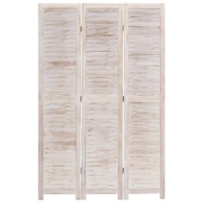 3-Panel Room Divider White 105x165 cm Wood