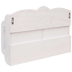vidaXL Coat Rack | White | Paulownia and Poplar Wood | Medium | Wall Mounted 5