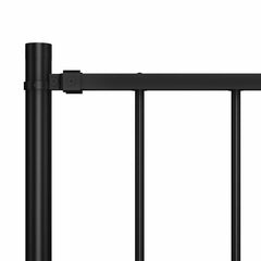 vidaXL Fence Panel Woerden with Posts Steel 1.7x0.75 m Black 3