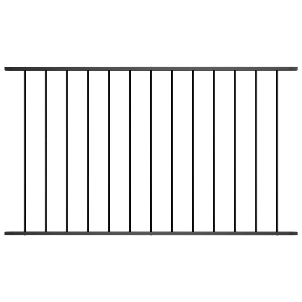 vidaXL Fence Panel "Woerden" Powder-coated Steel 163x100 cm Black 1