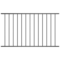 vidaXL Fence Panel "Woerden" Powder-coated Steel 163x100 cm Black 1
