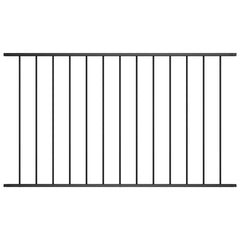 vidaXL Fence Panel "Woerden" Powder-coated Steel 163x117 cm Black 1