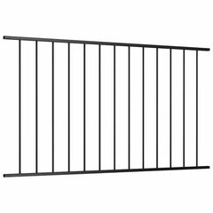 vidaXL Fence Panel "Woerden" Powder-coated Steel 163x117 cm Black 2