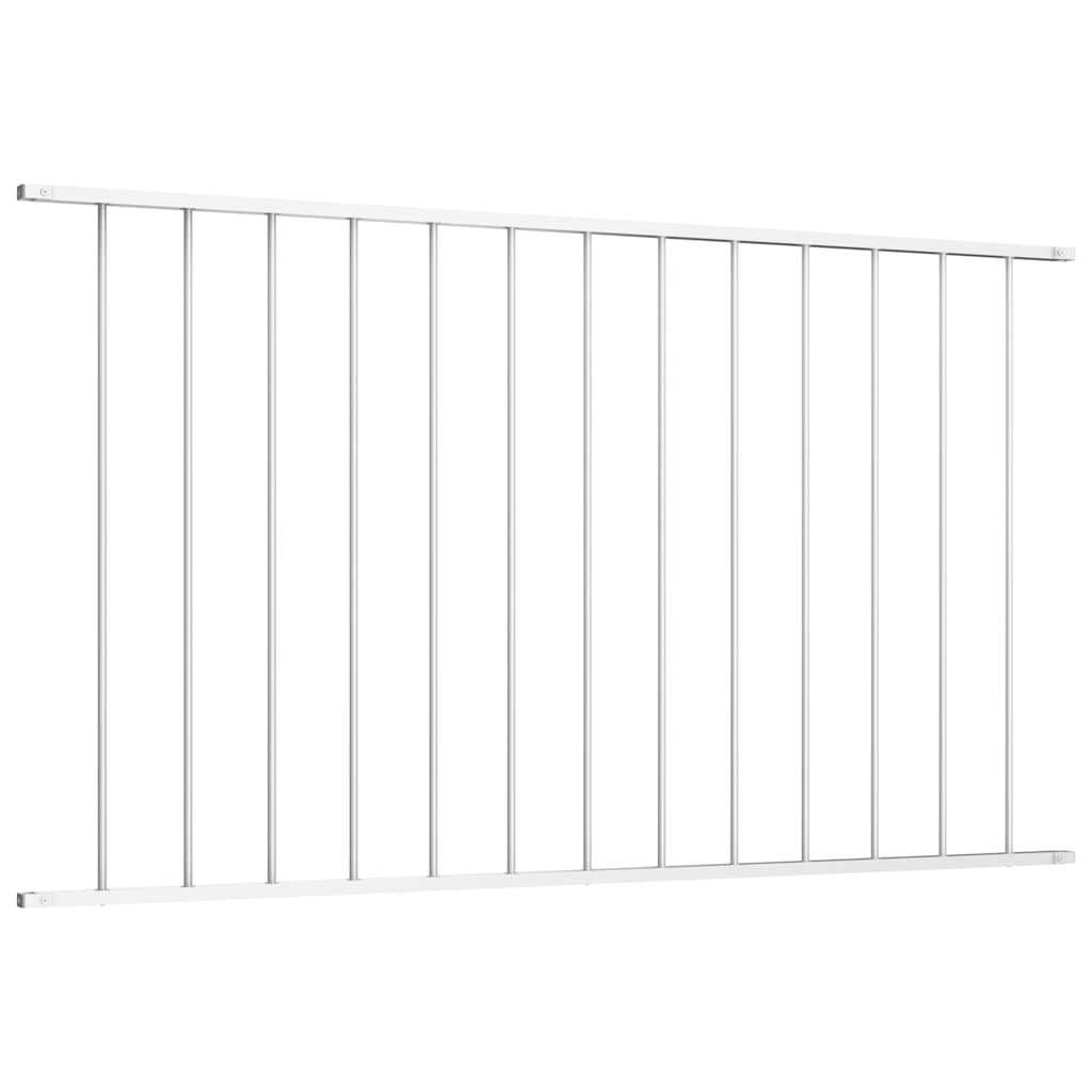 vidaXL Fence Panel "Woerden" Powder-coated Steel 163x100 cmWhite 2