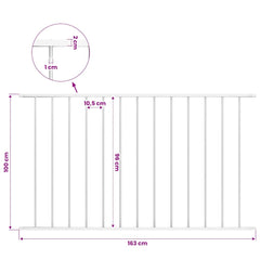 vidaXL Fence Panel "Woerden" Powder-coated Steel 163x100 cmWhite 4