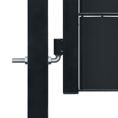 Fence Gate PVC and Steel Anthracite 100 x 204 cm