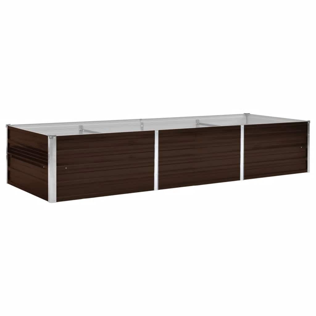 vidaXL Raised Bed | Brown | Galvanized steel | Large | Durable | Raised Bed 2