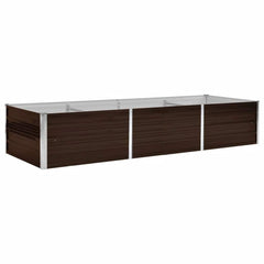 vidaXL Raised Bed | Brown | Galvanized steel | Large | Durable | Raised Bed 2