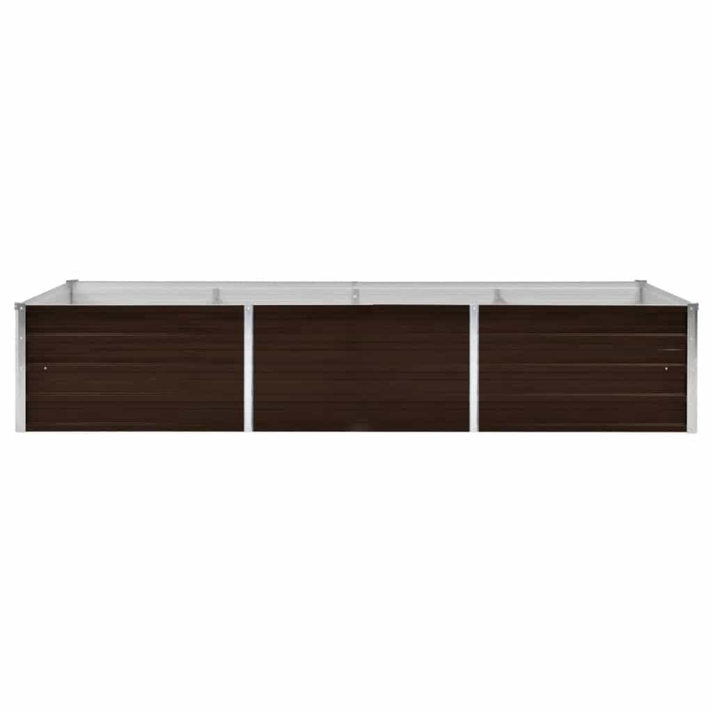 vidaXL Raised Bed | Brown | Galvanized steel | Large | Durable | Raised Bed 4