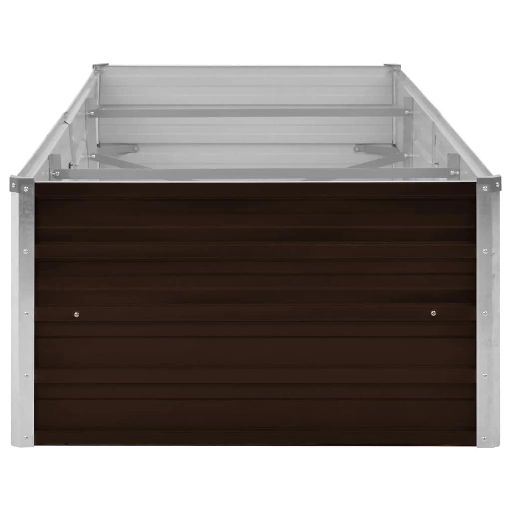 vidaXL Raised Bed | Brown | Galvanized steel | Large | Durable | Raised Bed 5