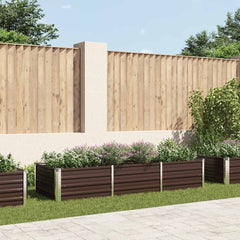 vidaXL Raised Bed | Brown | Galvanized steel | Large | Durable | Raised Bed 1