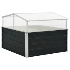 Greenhouse 100x100x85 cm Galvanised Steel Anthracite