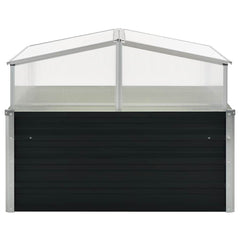 Greenhouse 100x100x85 cm Galvanised Steel Anthracite