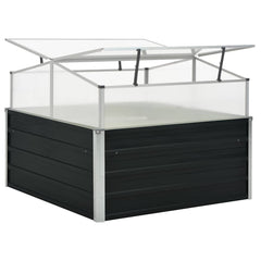 Greenhouse 100x100x85 cm Galvanised Steel Anthracite