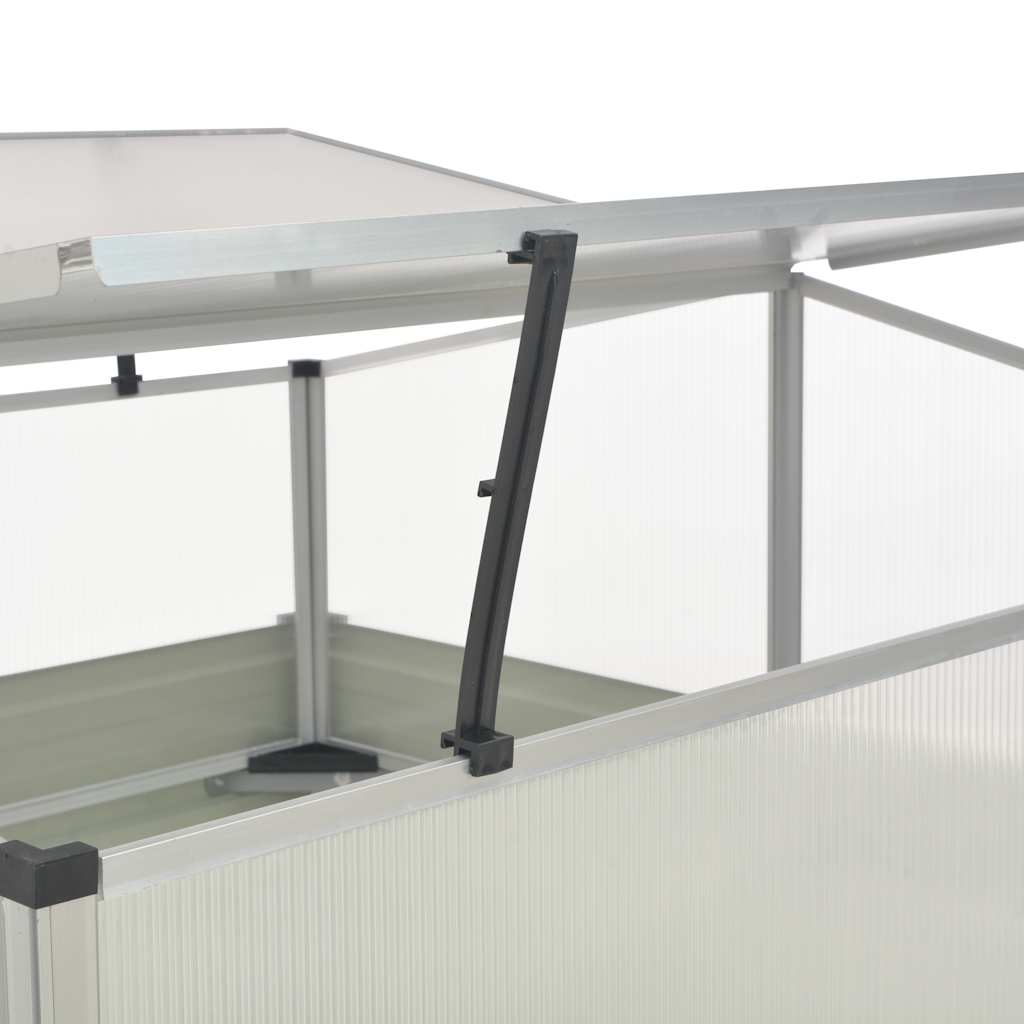 Greenhouse 100x100x85 cm Galvanised Steel Anthracite