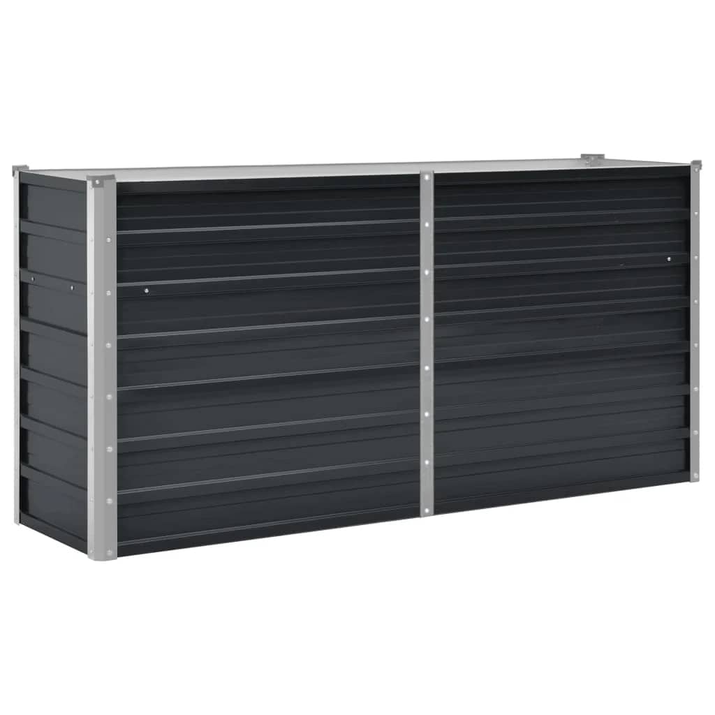 vidaXL Raised Bed | Anthracite | Galvanised steel | 160x40x77 cm | Durable 2