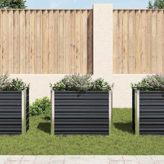 Garden Raised Bed Anthracite Galvanised Steel 100 cm 77 cm 40 cm