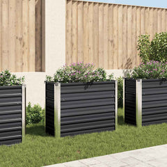 vidaXL Raised Bed | Anthracite | Galvanised Steel | 100x40x77cm | Durable 1