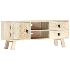 vidaXL TV Cabinet 110x30x44 cm Solid Mango Wood 1
