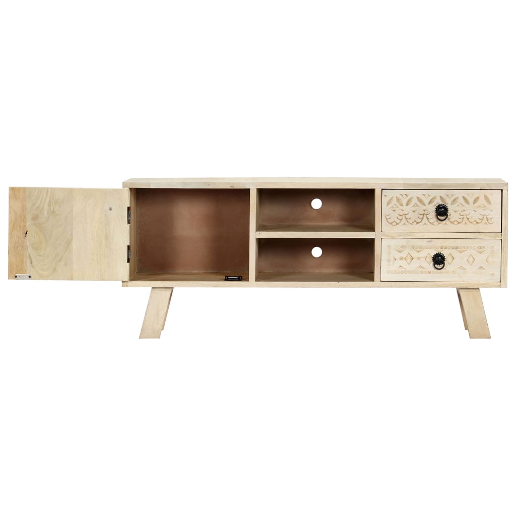 vidaXL TV Cabinet 110x30x44 cm Solid Mango Wood 4
