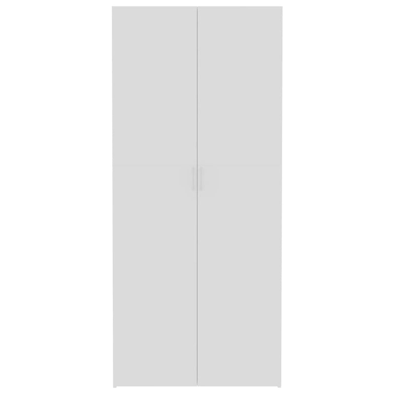 Storage Cabinet White 80x35.5x180 cm Engineered Wood