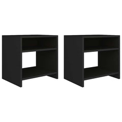 vidaXL Bedside Cabinet | Set of 2 | Black | Engineered wood | Small 1