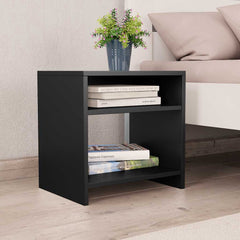 vidaXL Bedside Cabinet | Set of 2 | Black | Engineered wood | Small 2