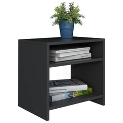 vidaXL Bedside Cabinet | Set of 2 | Black | Engineered wood | Small 3