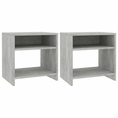 vidaXL Bedside Cabinet | Set of 2 | Concrete Grey | Engineered wood | Standard 1