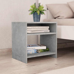 vidaXL Bedside Cabinet | Set of 2 | Concrete Grey | Engineered wood | Standard 2