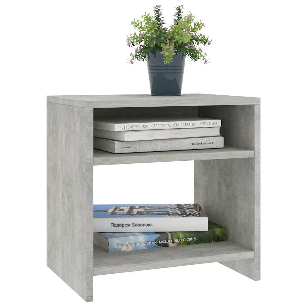 vidaXL Bedside Cabinet | Set of 2 | Concrete Grey | Engineered wood | Standard 3