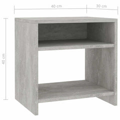 vidaXL Bedside Cabinet | Set of 2 | Concrete Grey | Engineered wood | Standard 6