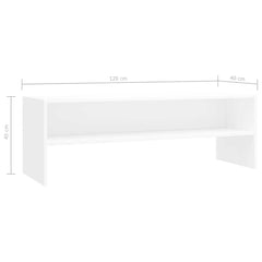 vidaXL TV Cabinet | White | Engineered Wood | Medium | TV Cabinet | Rectangular 6
