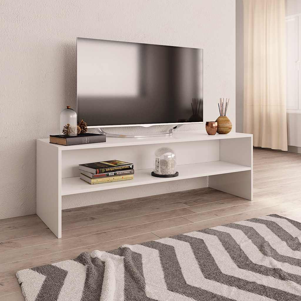vidaXL TV Cabinet | White | Engineered Wood | Medium | TV Cabinet | Rectangular 1