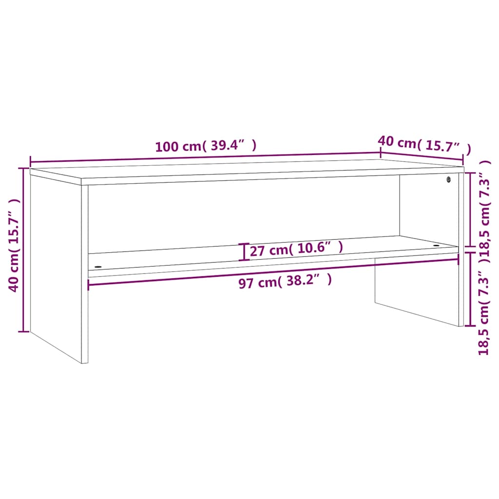 vidaXL TV Cabinet | Sonoma oak | Engineered wood | Medium | TV Cabinet 6