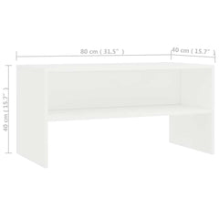 vidaXL TV Cabinet | White | Engineered wood | Compact | TV Cabinet | Rectangular 6