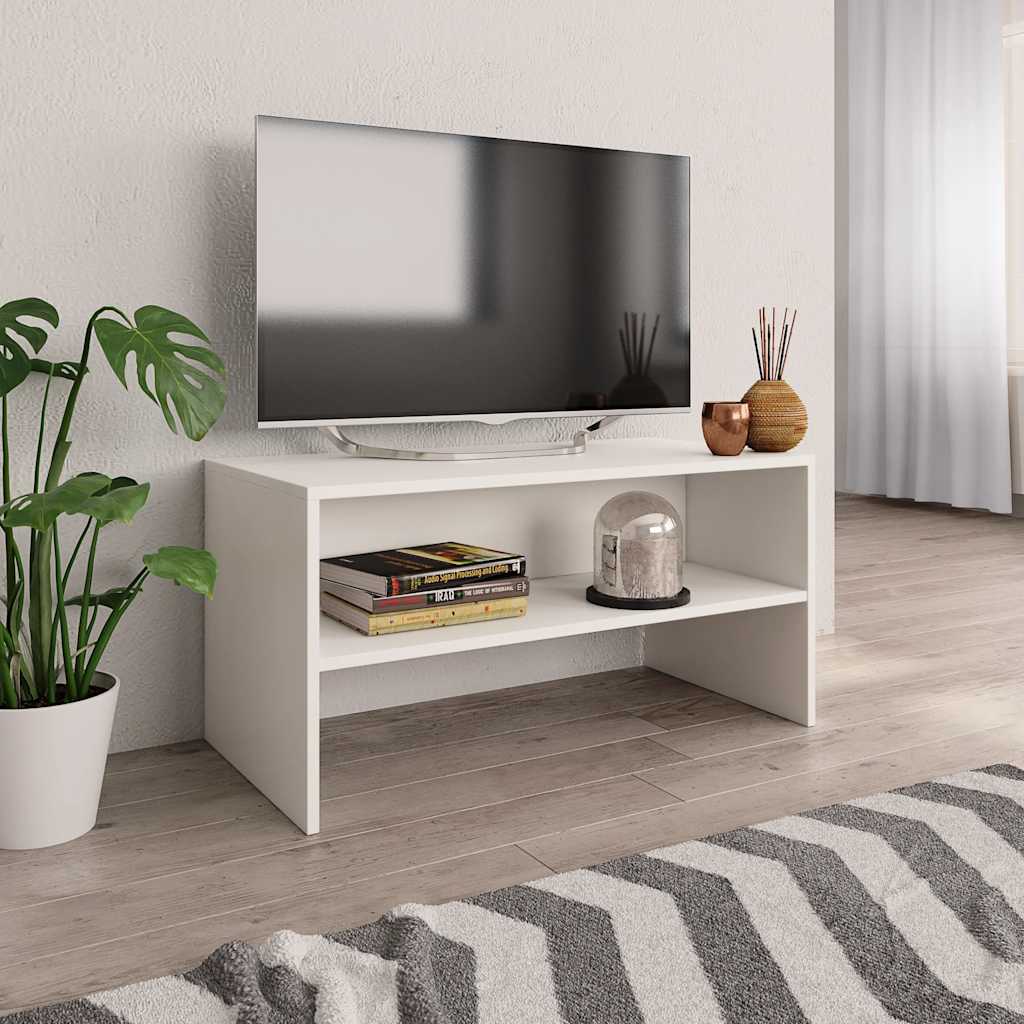 vidaXL TV Cabinet | White | Engineered wood | Compact | TV Cabinet | Rectangular 1