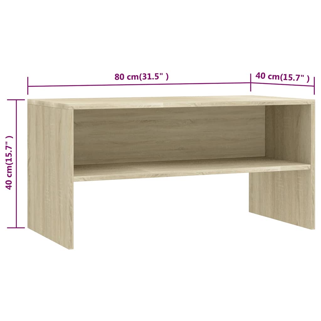 vidaXL TV Cabinet | Sonoma Oak | Engineered Wood | Compact | TV Cabinet 6