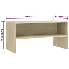 vidaXL TV Cabinet | Sonoma Oak | Engineered Wood | Compact | TV Cabinet 6