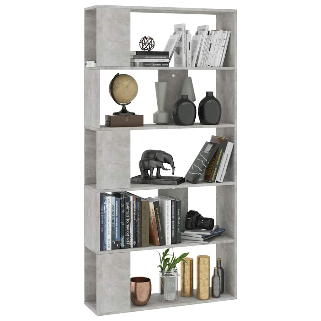 vidaXL Book Cabinet | Concrete Grey | Engineered wood | Medium | Book Cabinet 3