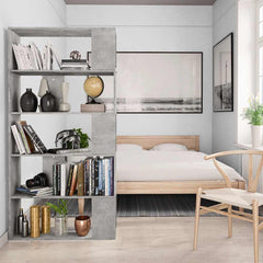vidaXL Book Cabinet | Concrete Grey | Engineered wood | Medium | Book Cabinet 4
