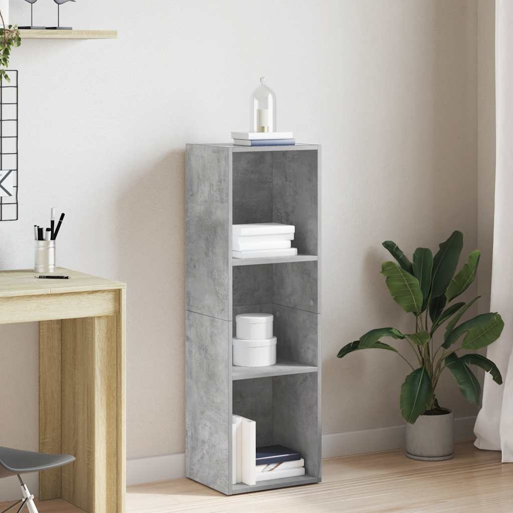 vidaXL Book Cabinet | Concrete Grey | Engineered Wood | Small | Book Cabinet 1