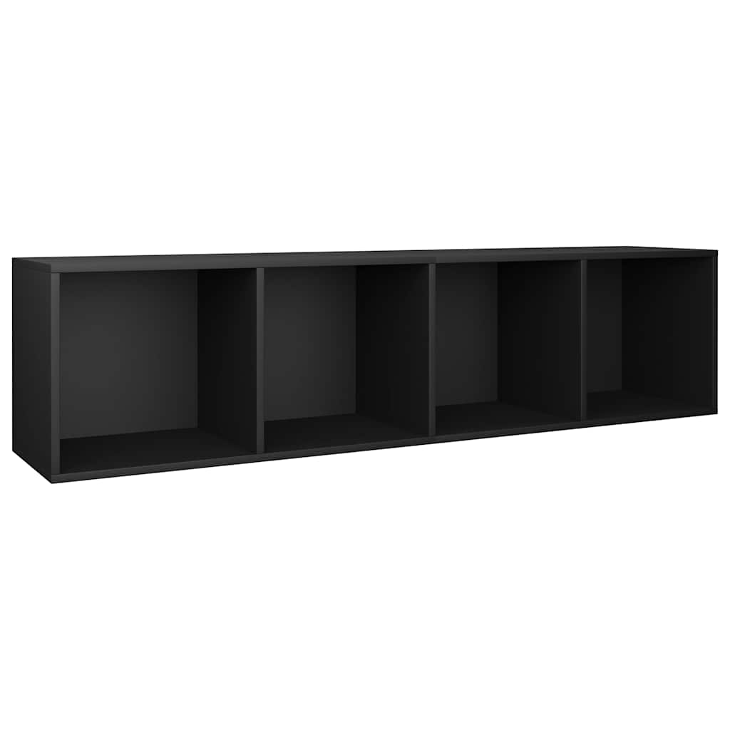 Book Cabinet/TV Cabinet 36x30x143 cm Engineered Wood Black