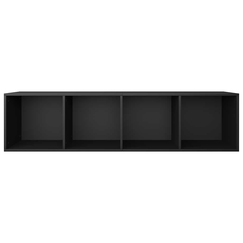 Book Cabinet/TV Cabinet 36x30x143 cm Engineered Wood Black