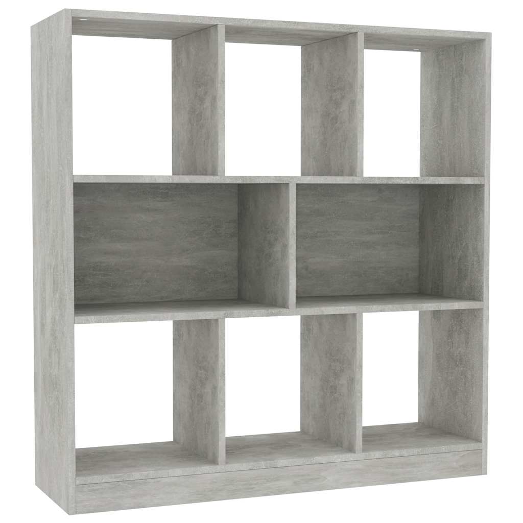 vidaXL Book Cabinet | Concrete grey | Engineered wood | 97.5x29.5x100 cm 2
